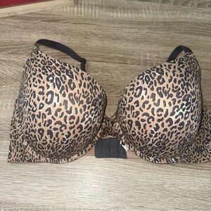 Pink By Victoria’s Secret, Wear Everywhere Push-Up Bra, Leopard Print Size 38DD